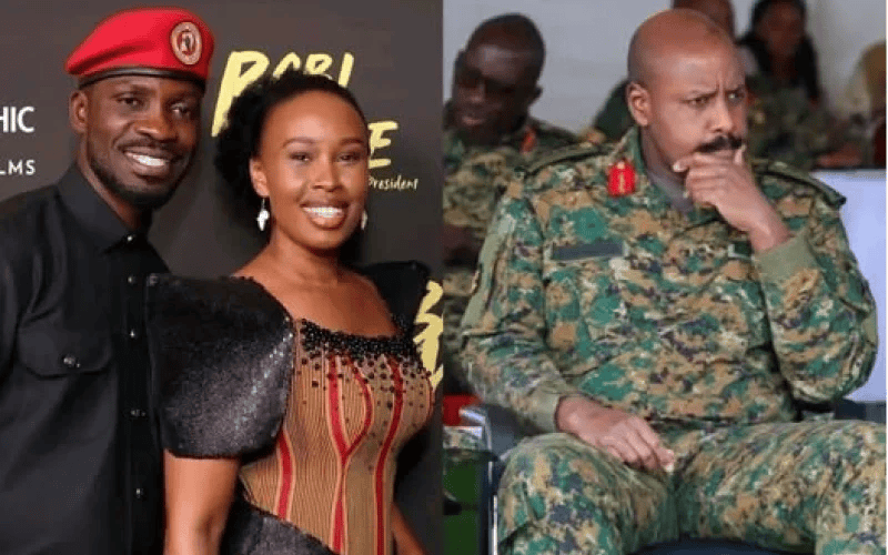 Kenyan military officer in uniform attending a formal event with distinguished guests.