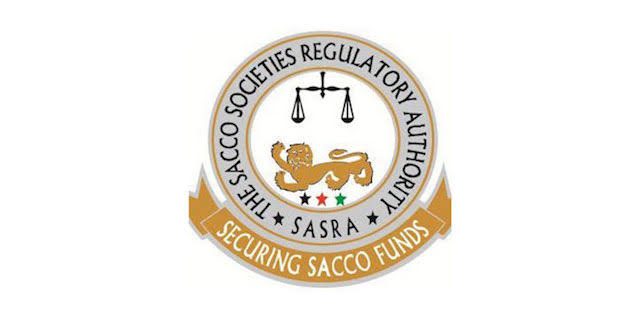 Sacco Societies Regulatory Authority logo with scales and lion emblem.