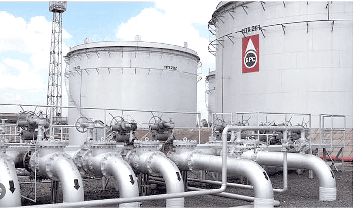 Oil storage tanks at an industrial facility in Kenya.
