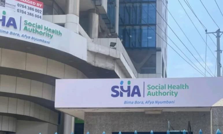 Social Health Authority office building in Bima Bora, Afya Nyumbani.